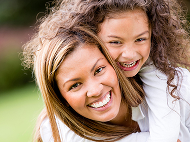 Mother and daughter together